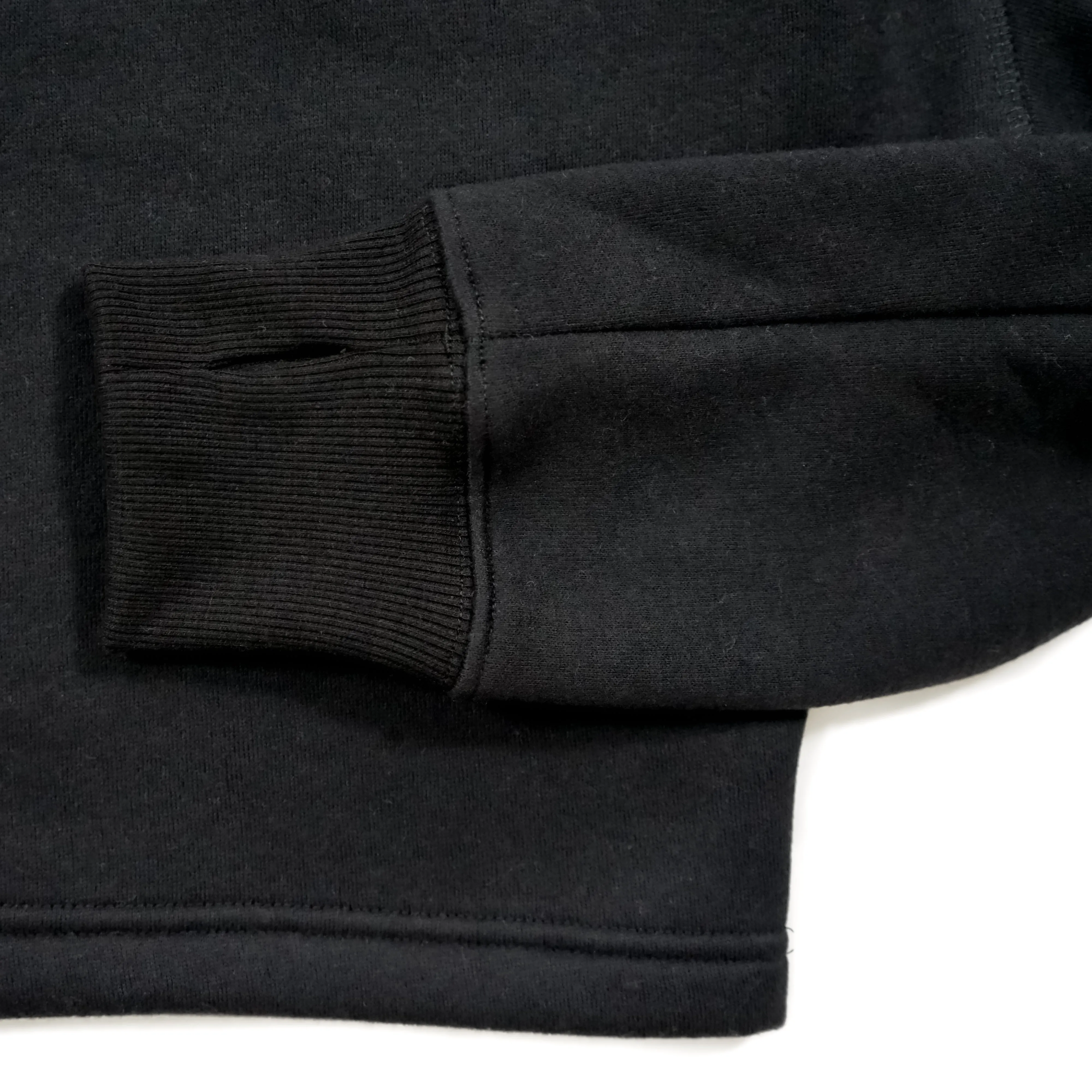 01-CROP HOODIE | BLACK