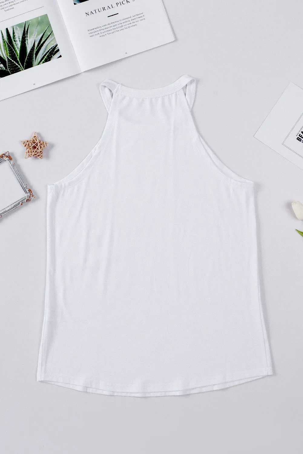1776 USA Round Neck Tank in White