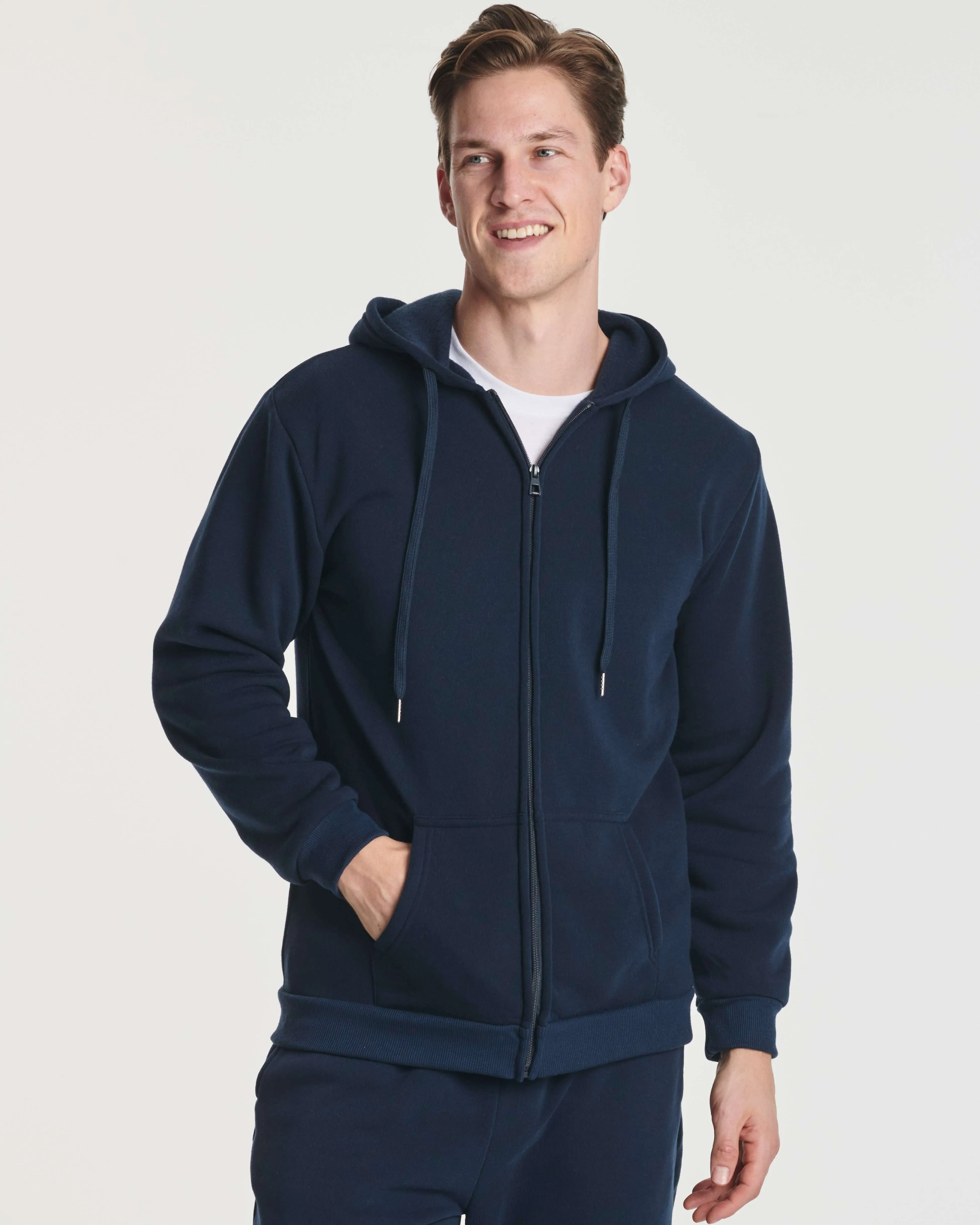 3 Pack: Mens Fleece Full Zip Hoodie Jacket