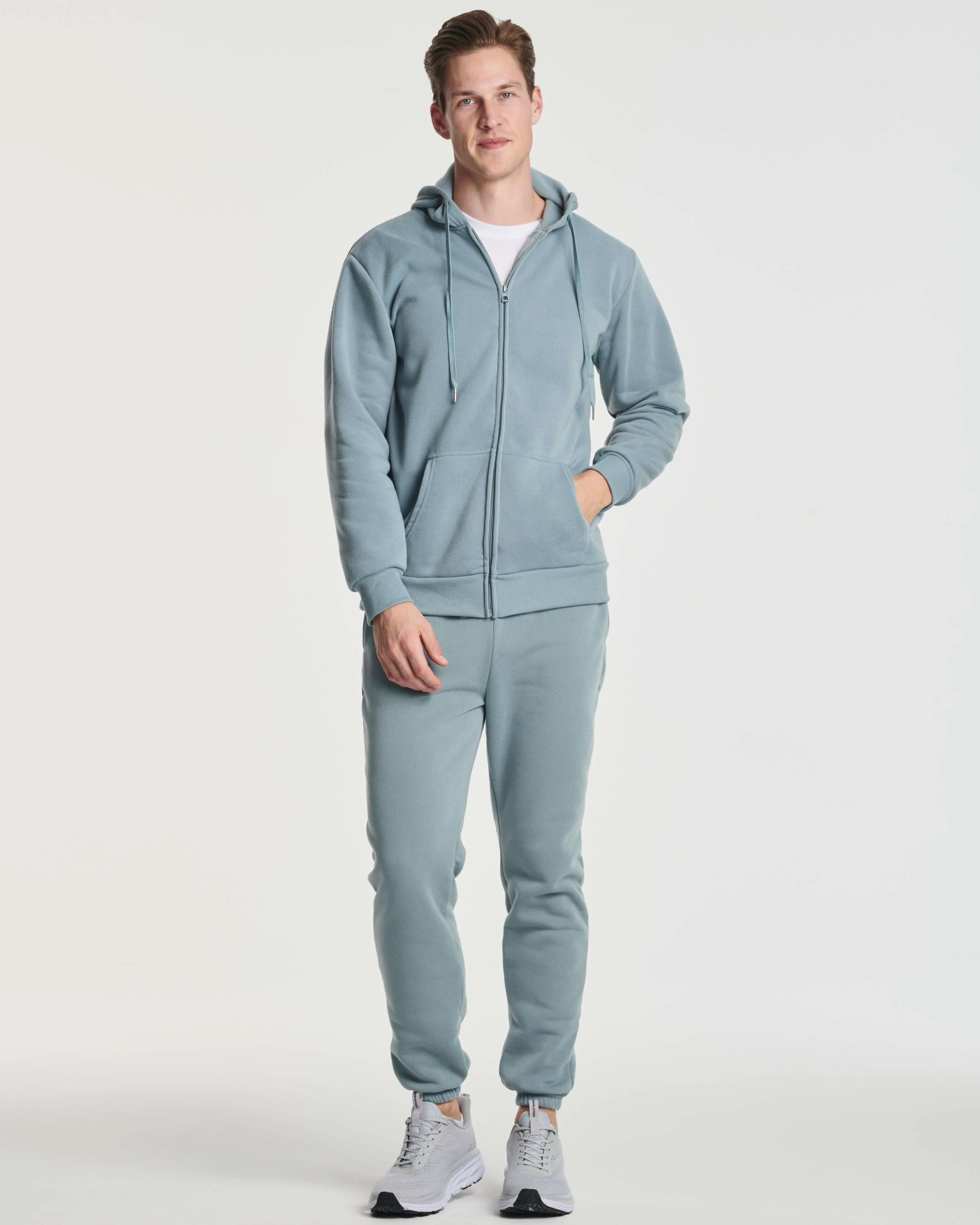 3 Pack: Mens Fleece Full Zip Hoodie Jacket
