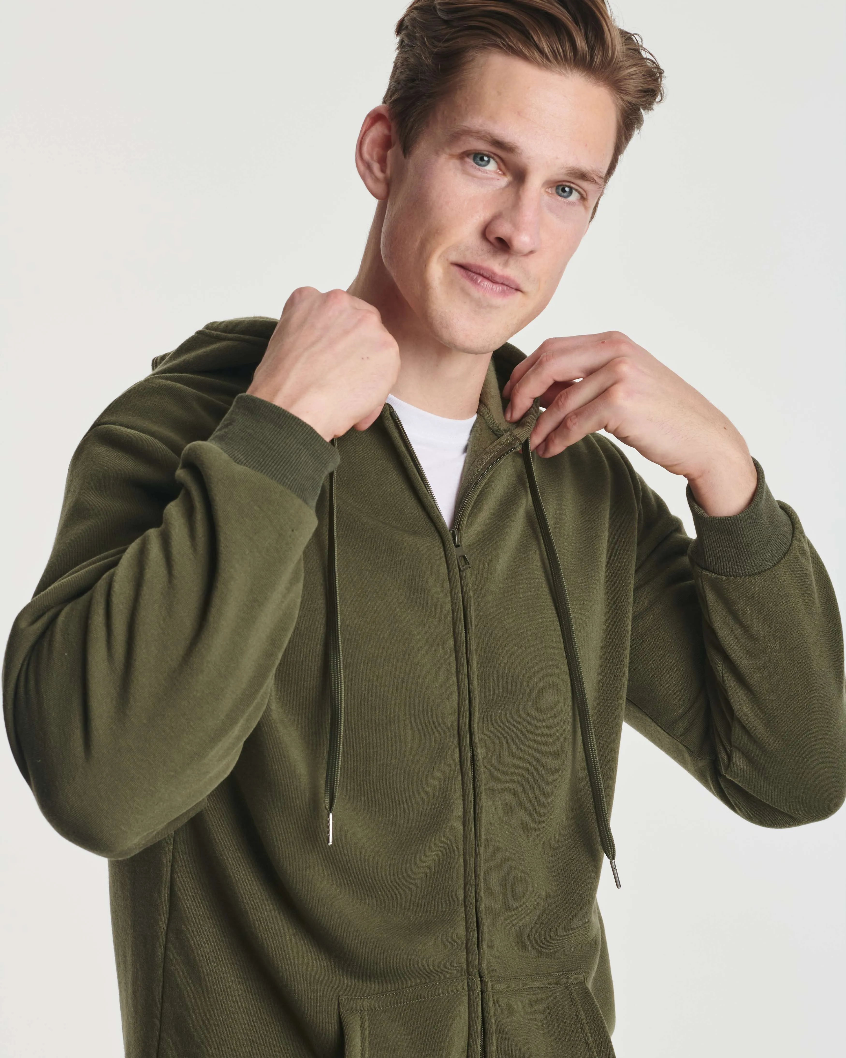 3 Pack: Mens Fleece Full Zip Hoodie Jacket