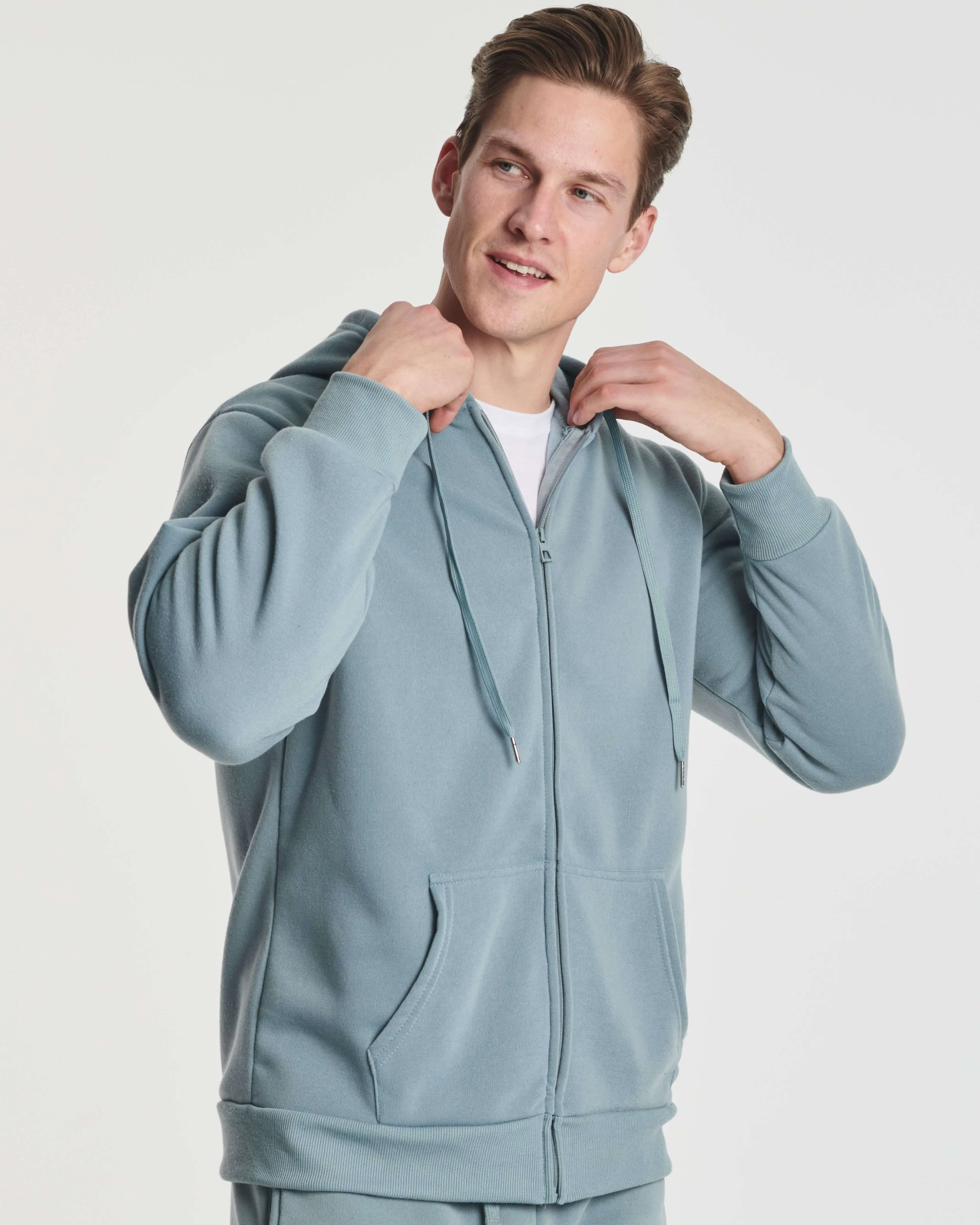 3 Pack: Mens Fleece Full Zip Hoodie Jacket