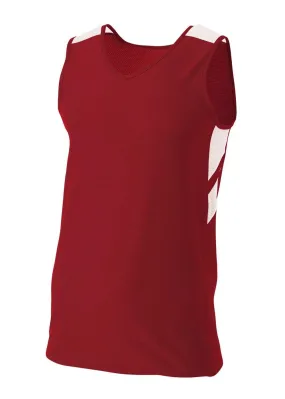 A4 NB1178 Fast Break Youth Jersey - Cardinal White
