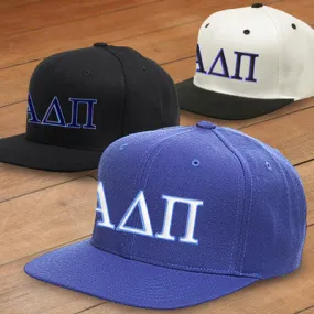 Alpha Delta Pi Snapback Cap, 2-Color Greek Letters - 6089 - EMB