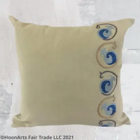 Anor (Pomegranate)-18" Square Hand-Embroidered Pillow Cover