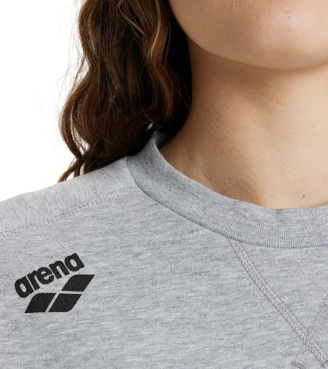 Arena Unisex Solid Crewneck Sweatshirt Medium Grey Heather