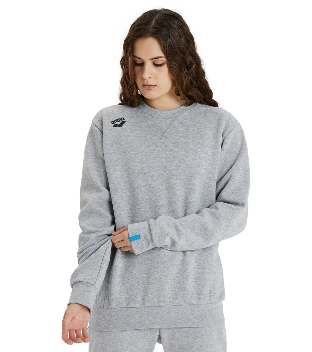 Arena Unisex Solid Crewneck Sweatshirt Medium Grey Heather