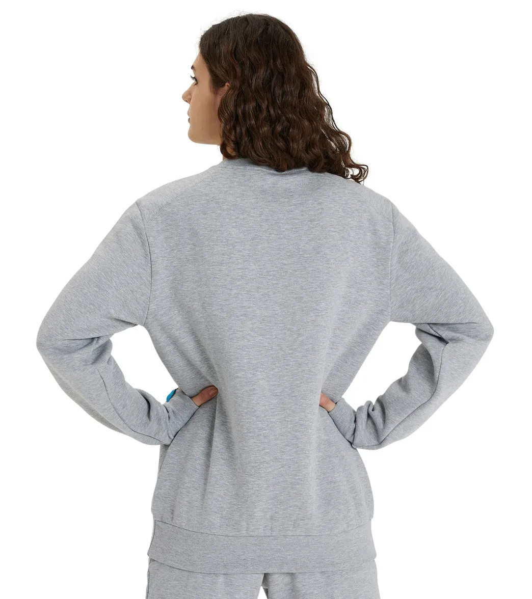 Arena Unisex Solid Crewneck Sweatshirt Medium Grey Heather
