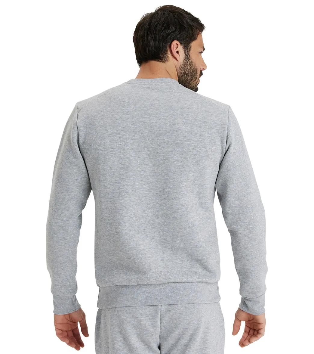 Arena Unisex Solid Crewneck Sweatshirt Medium Grey Heather