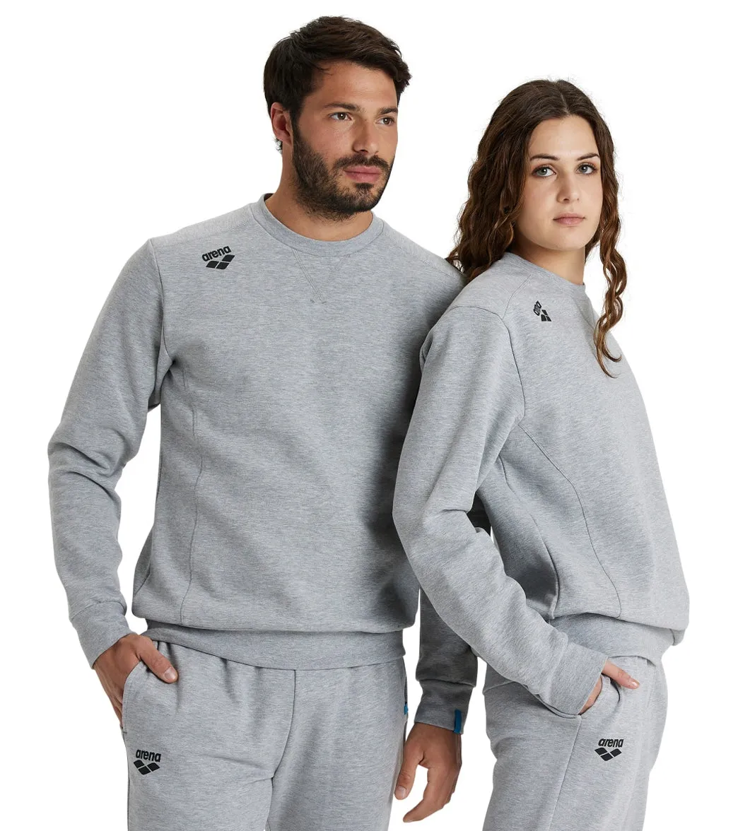 Arena Unisex Solid Crewneck Sweatshirt Medium Grey Heather