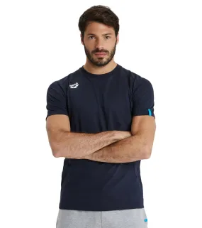 Arena Unisex Team Panel Short Sleeve T-Shirt Navy