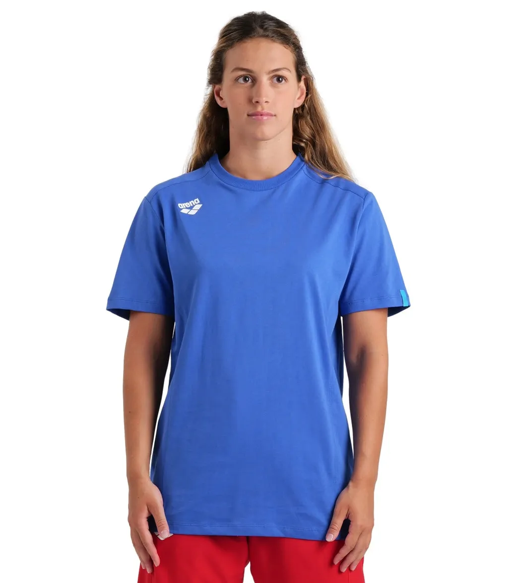 Arena Unisex Team Panel Short Sleeve T-Shirt Royal