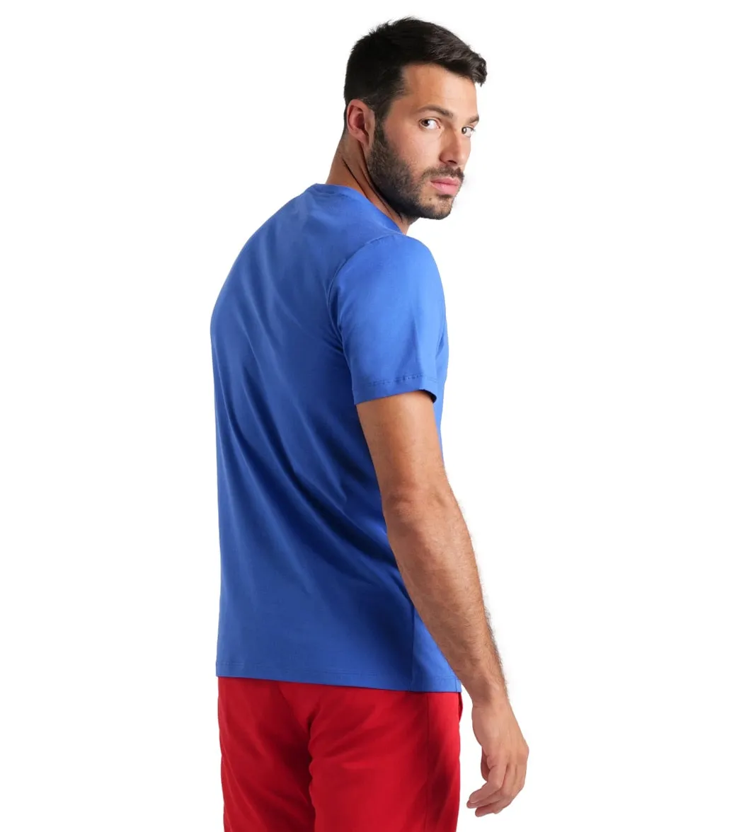 Arena Unisex Team Panel Short Sleeve T-Shirt Royal
