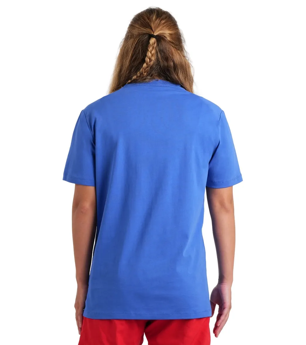 Arena Unisex Team Panel Short Sleeve T-Shirt Royal