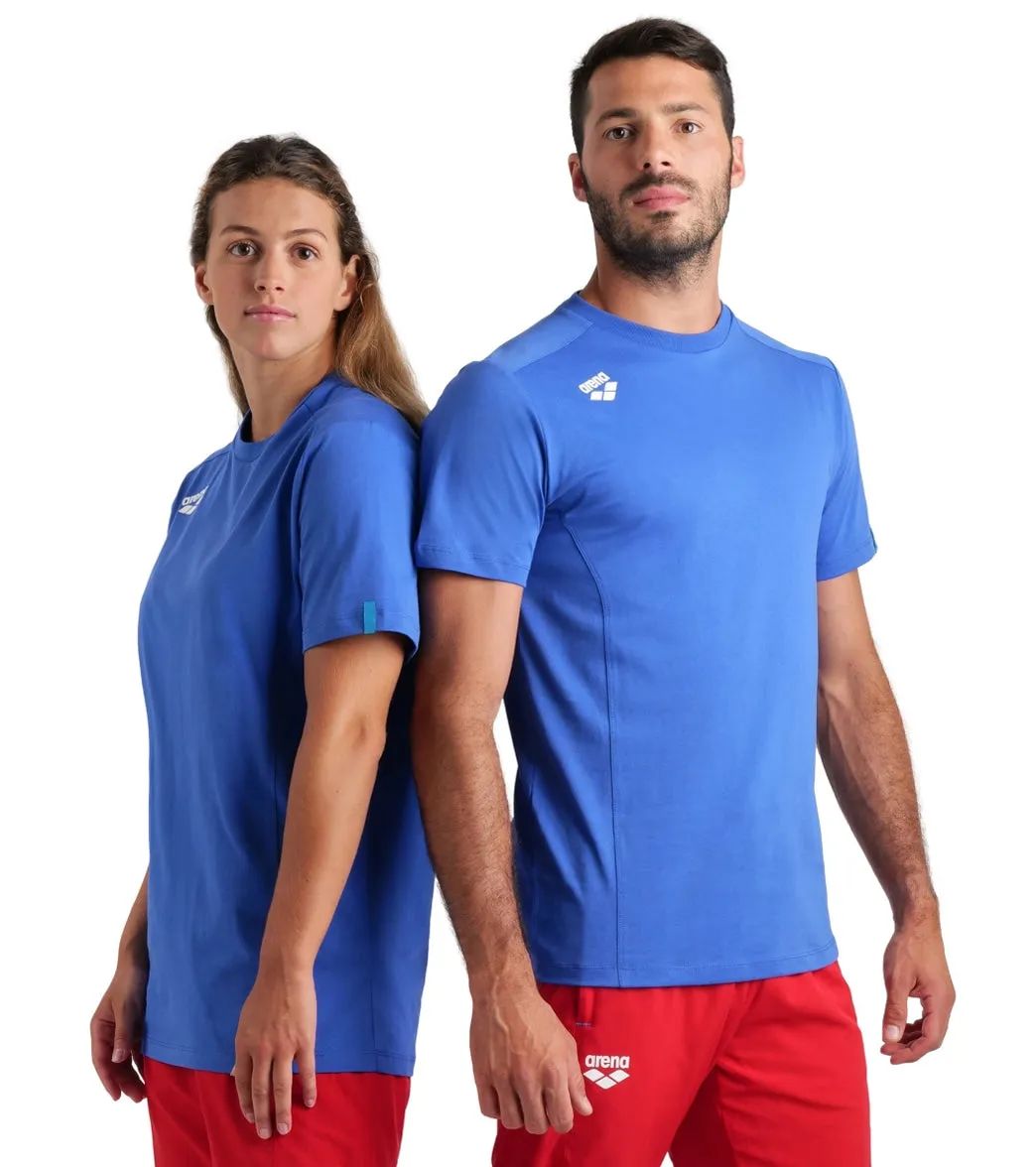 Arena Unisex Team Panel Short Sleeve T-Shirt Royal