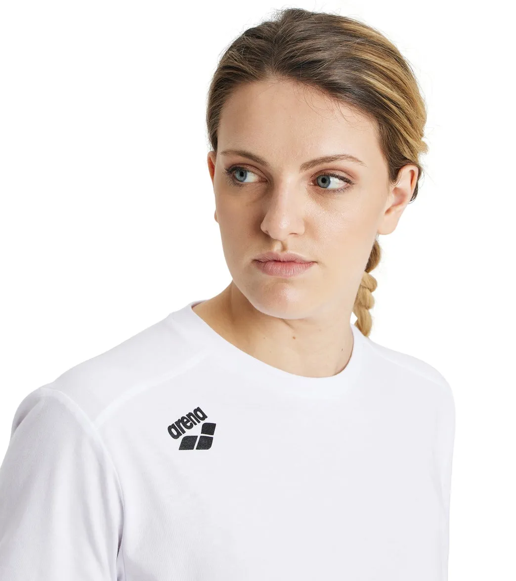 Arena Unisex Team Panel Short Sleeve T-Shirt White