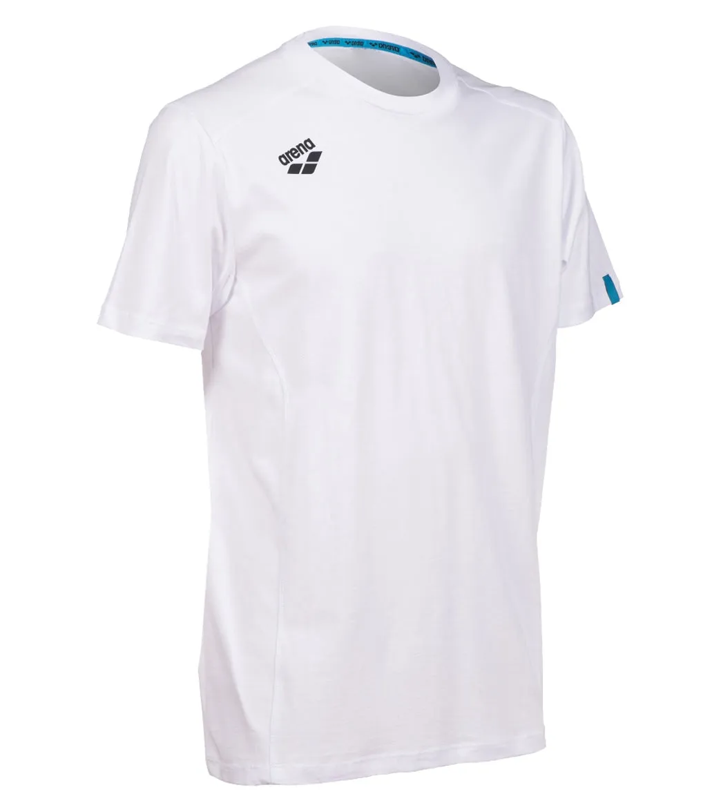 Arena Unisex Team Panel Short Sleeve T-Shirt White