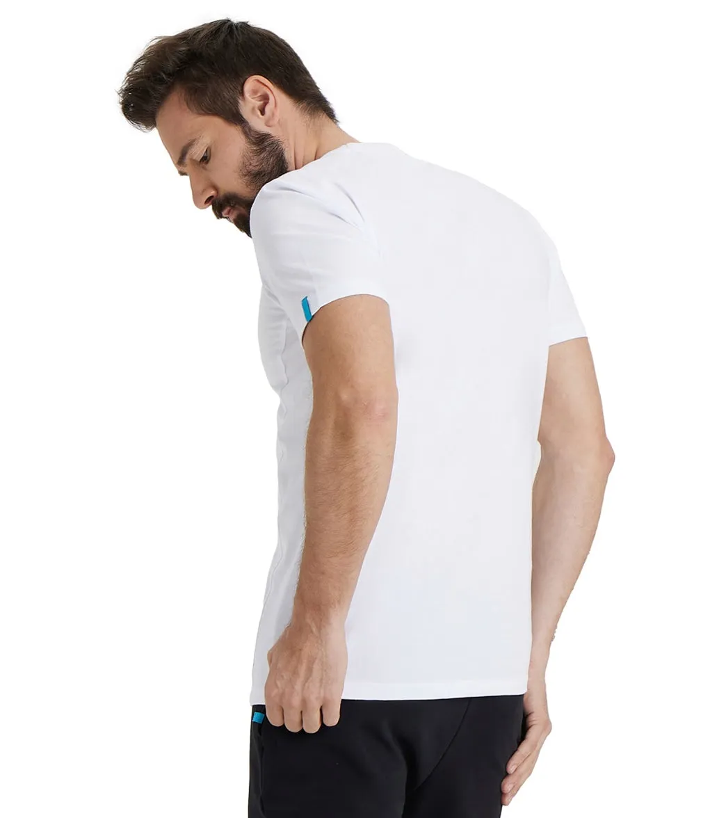 Arena Unisex Team Panel Short Sleeve T-Shirt White