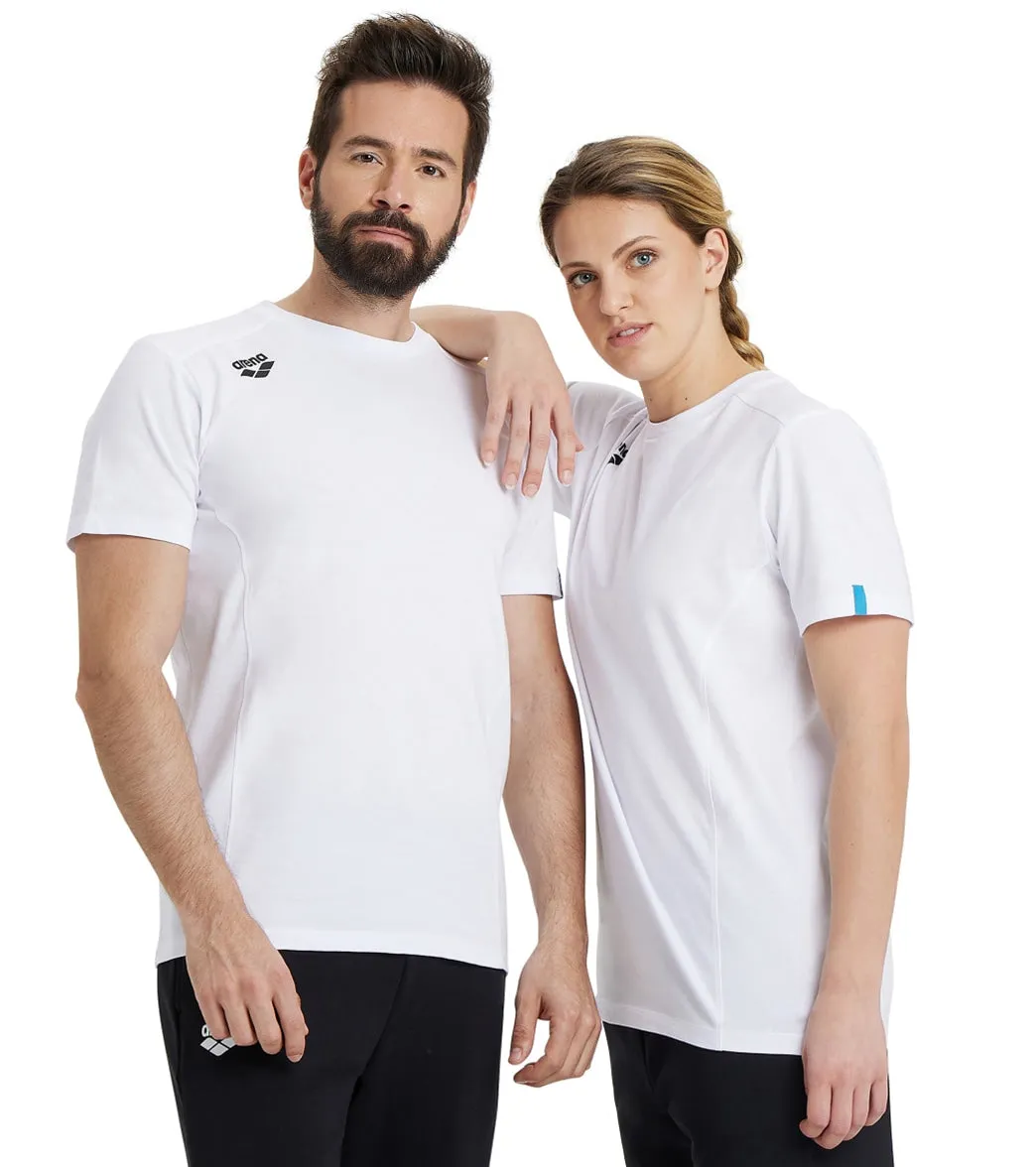 Arena Unisex Team Panel Short Sleeve T-Shirt White