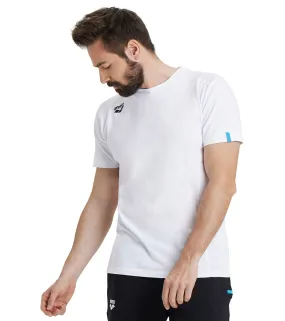 Arena Unisex Team Panel Short Sleeve T-Shirt White