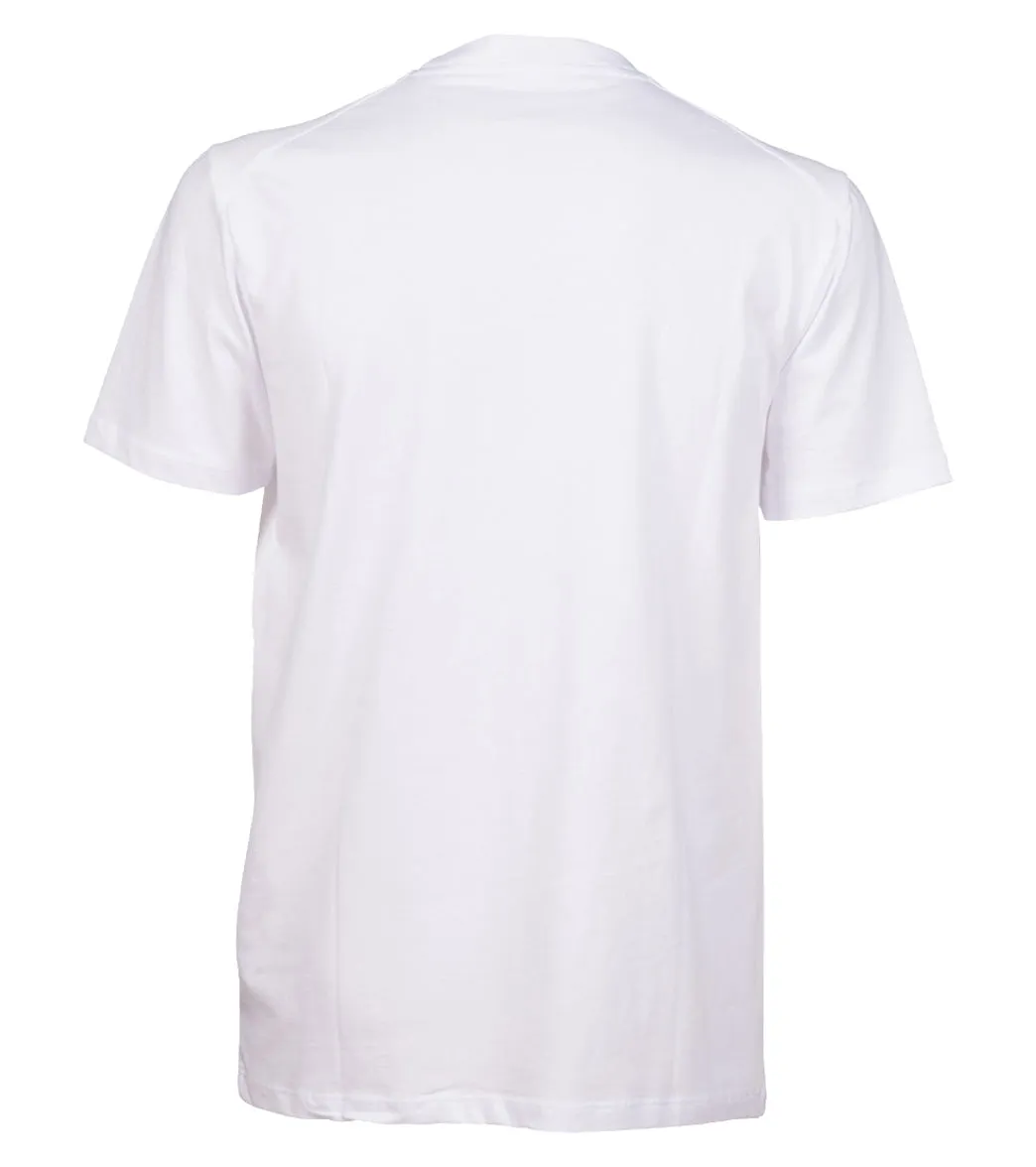 Arena Unisex Team Panel Short Sleeve T-Shirt White