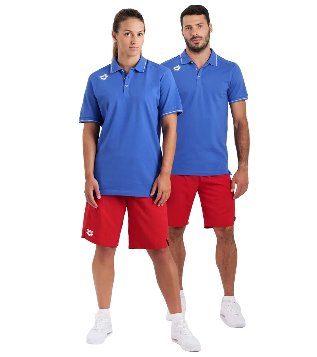 Arena Unisex Team Solid Cotton Short Sleeve Polo Royal