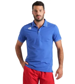 Arena Unisex Team Solid Cotton Short Sleeve Polo Royal