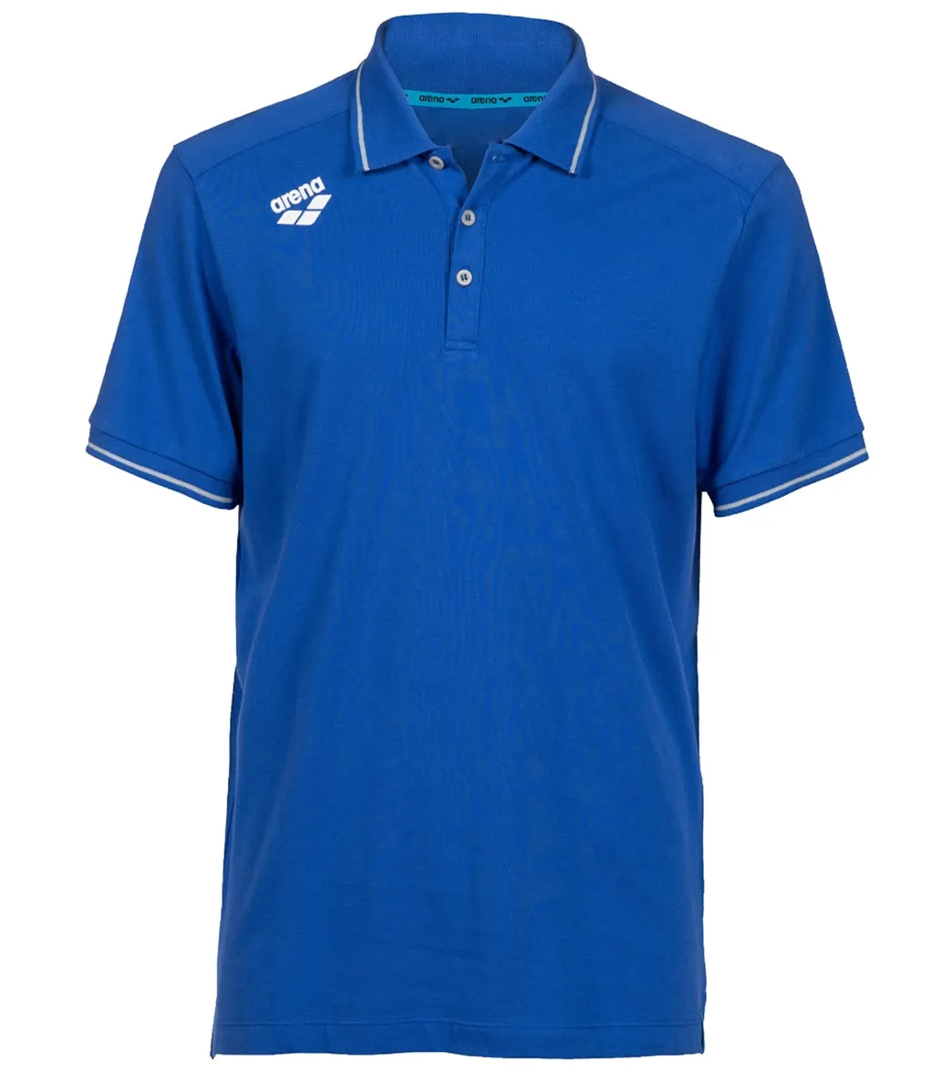 Arena Unisex Team Solid Cotton Short Sleeve Polo Royal