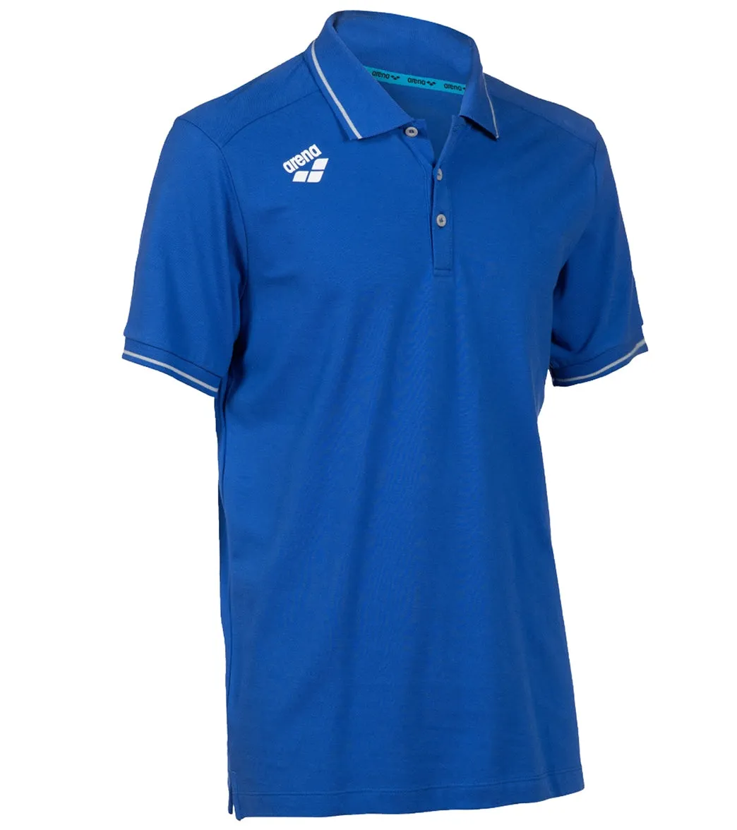 Arena Unisex Team Solid Cotton Short Sleeve Polo Royal