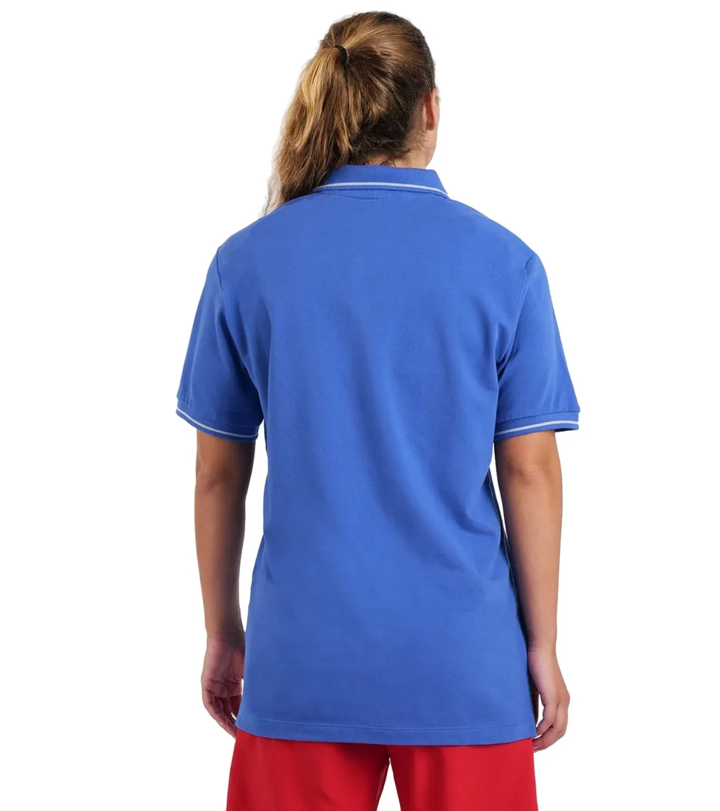 Arena Unisex Team Solid Cotton Short Sleeve Polo Royal