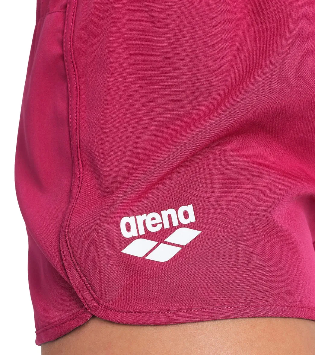 Arena Women's Solid Team Shorts Pinky