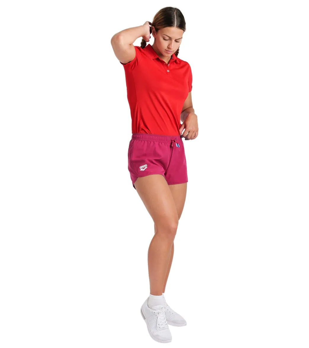 Arena Women's Solid Team Shorts Pinky