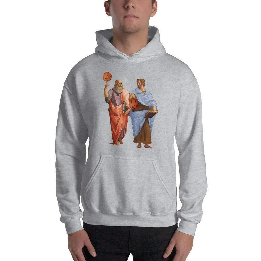 Aristotle and Plato with Basketballs - Hoodie