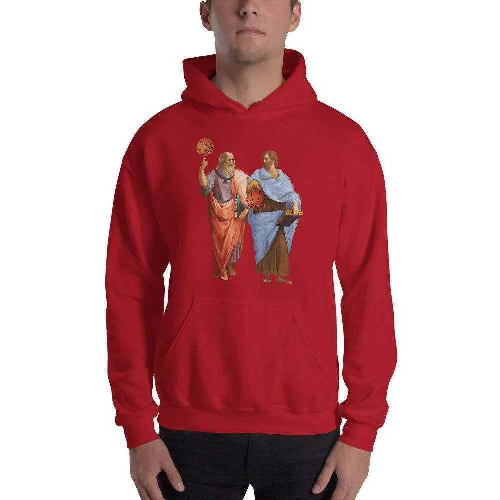 Aristotle and Plato with Basketballs - Hoodie