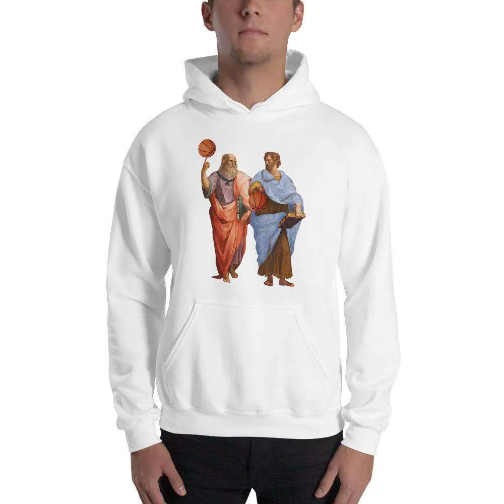 Aristotle and Plato with Basketballs - Hoodie