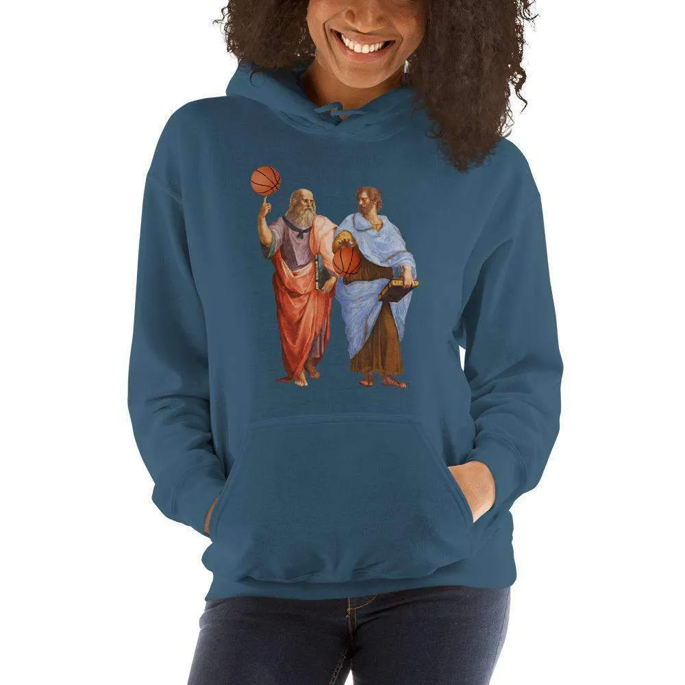 Aristotle and Plato with Basketballs - Hoodie