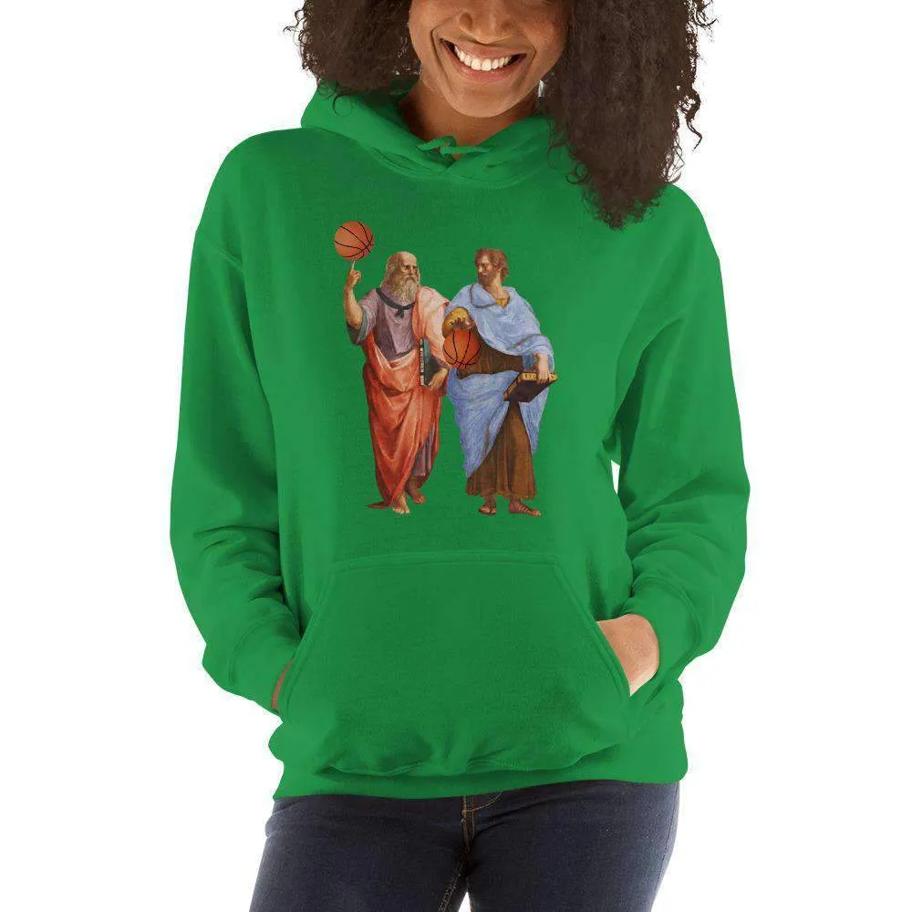 Aristotle and Plato with Basketballs - Hoodie
