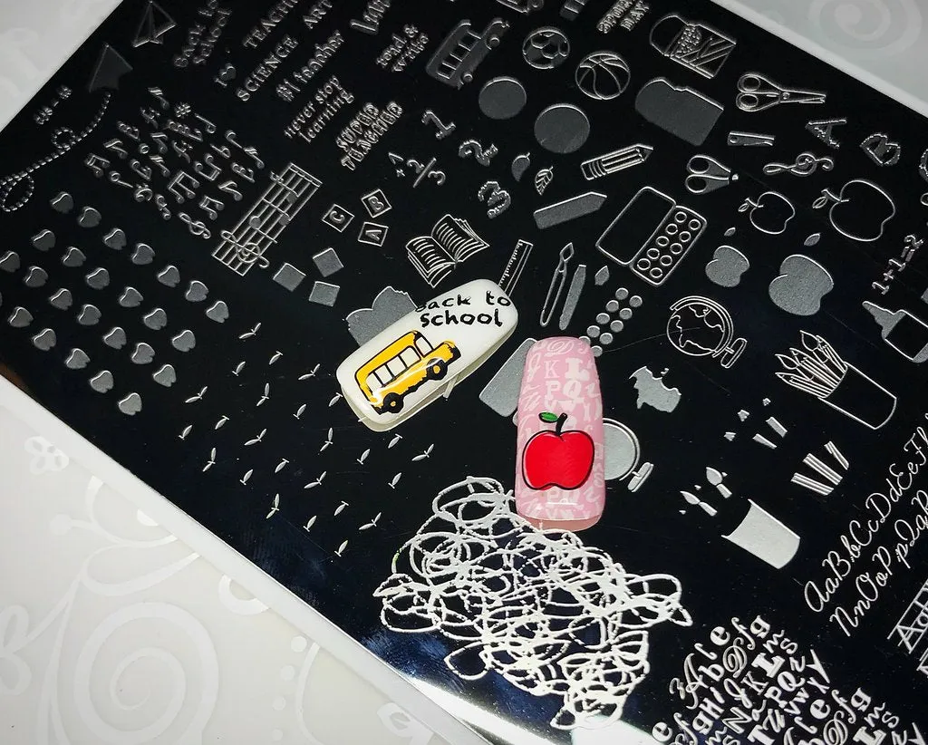 Back To School (CjS-44) - Primary - Clear Jelly Stamping Plate