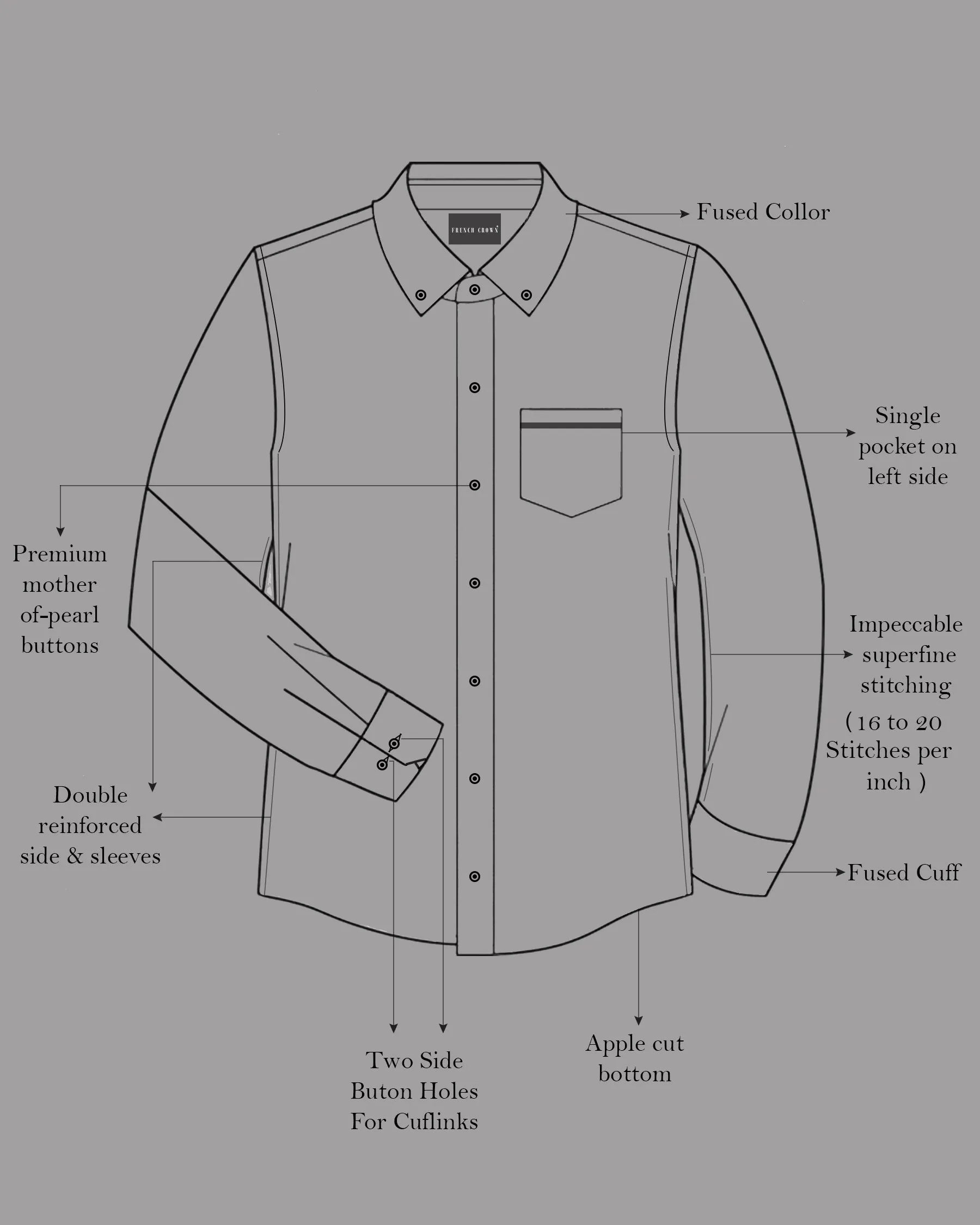 Birch Brown with Iridium Green Camouflage Printed Royal Oxford Shirt