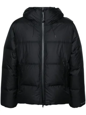 BLACK DOWN-FEATHER FILLING PADDED DESIGN COAT