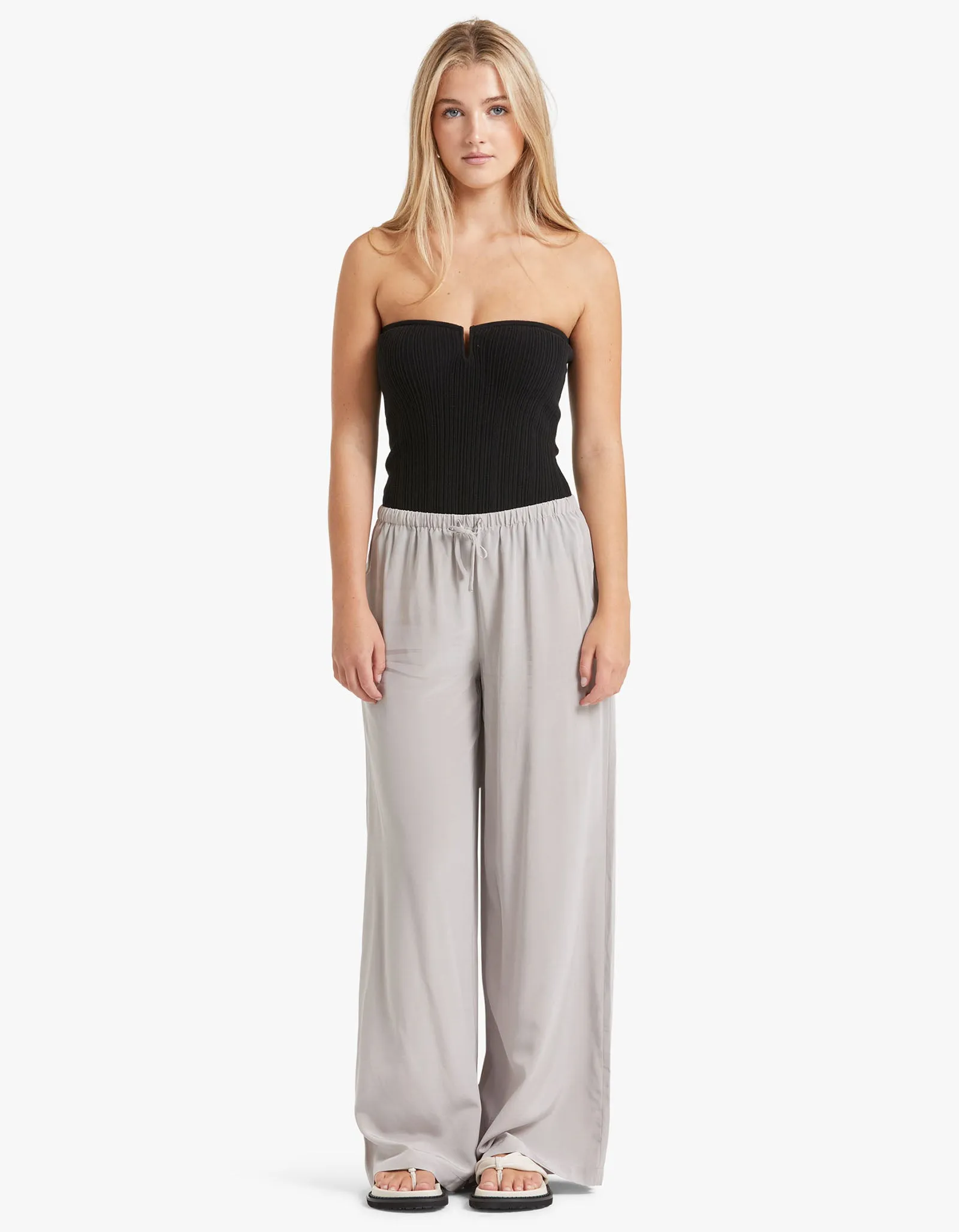 Blake Wide Leg Pant - Ash