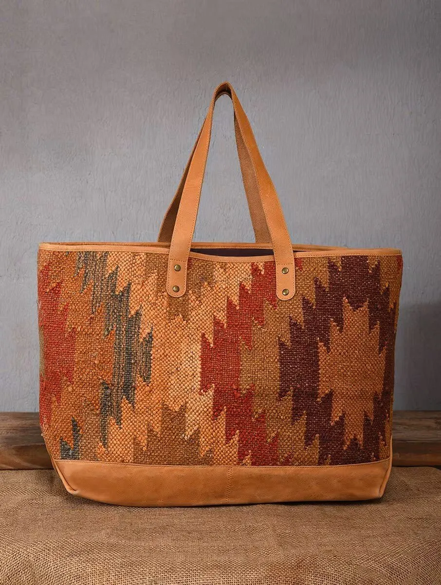 BLINK - KILIM & LEATHER HAND BAG