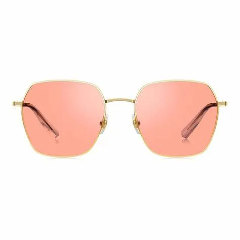 Bolon Women's Gold Metal Irregular Sunglasses BL7087/B61