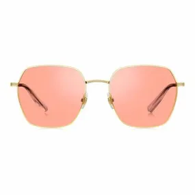 Bolon Women's Gold Metal Irregular Sunglasses BL7087/B61