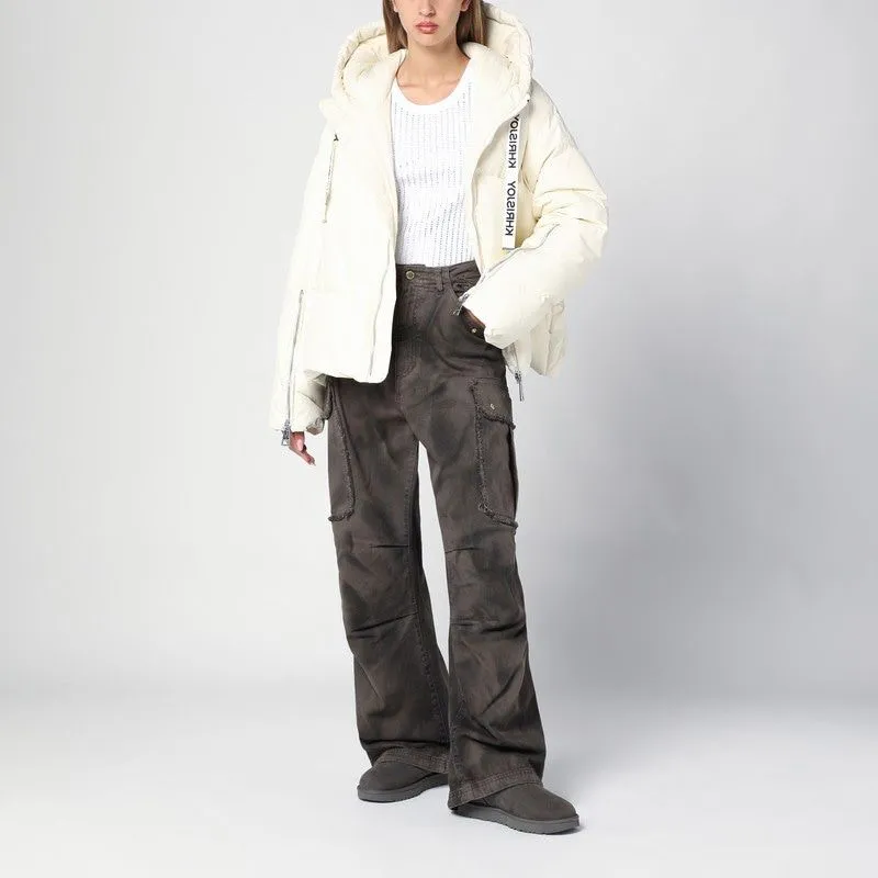 BUTTER COLOURED KHRIS ICONIC DOWN JACKET