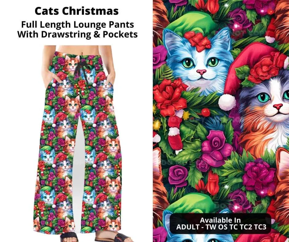 Cats Christmas Full Length Lounge Pants by ML&M