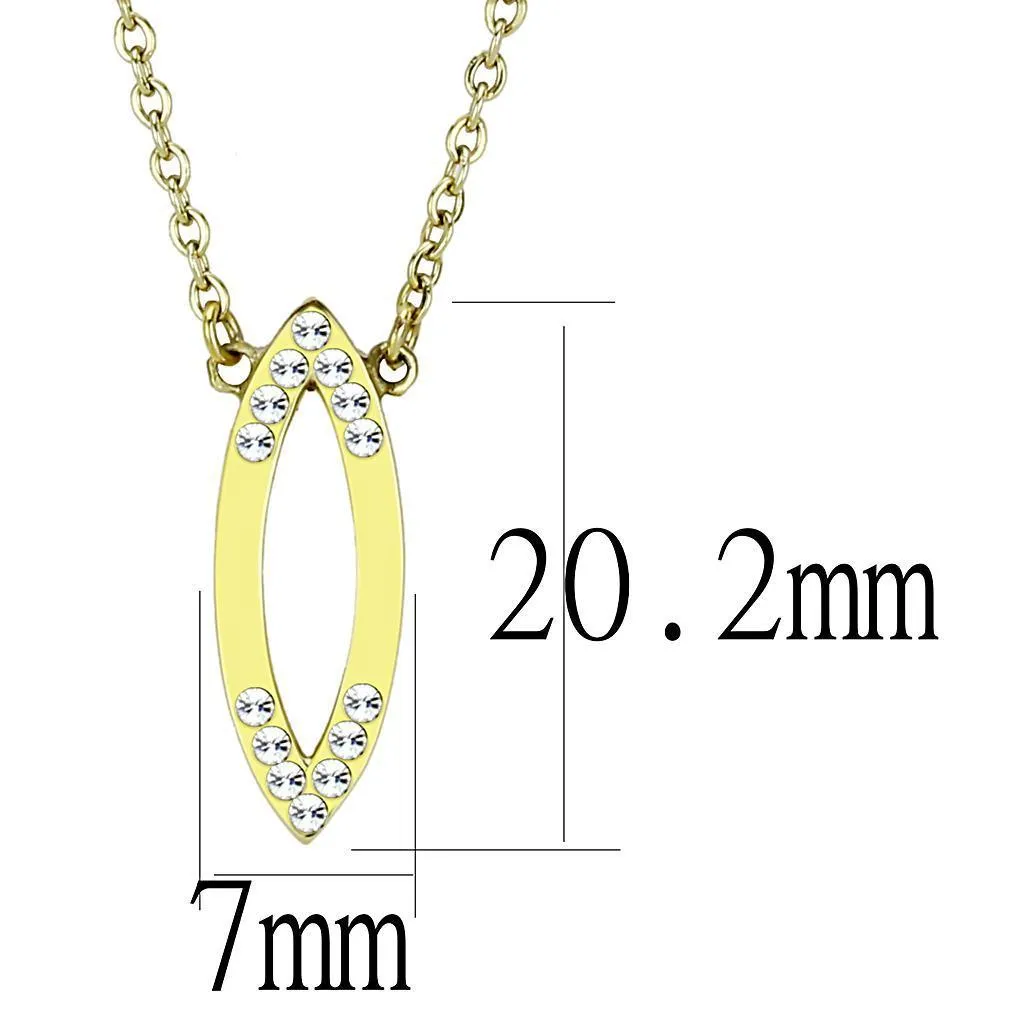 Chain Necklace Pendant TK3285 - IP Gold(Ion Plating)