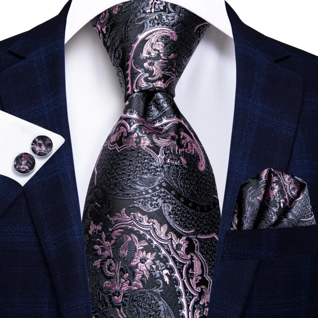 Champagne Gold Striped Paisley Solid Mens Silk Wedding Tie