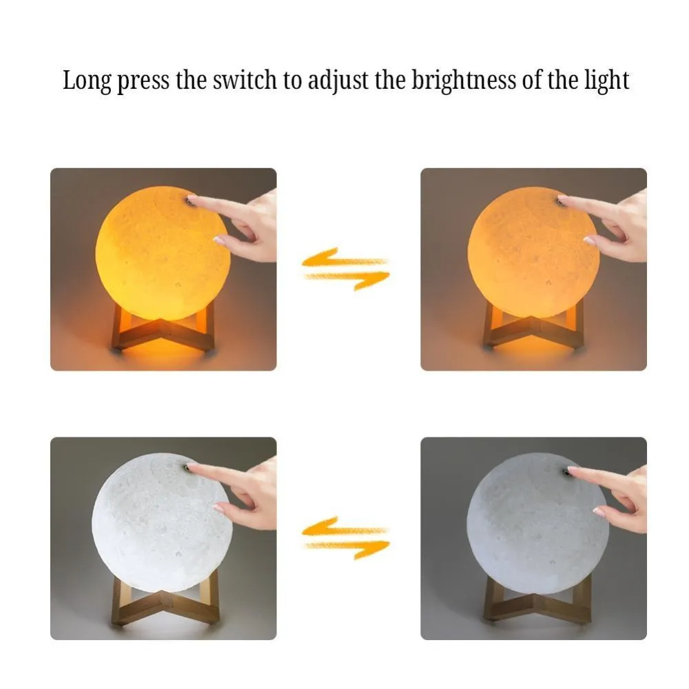 Christmas Decoration 3D Print Moon Lamp