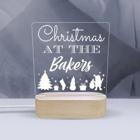 Christmas -  Personalised Night Light